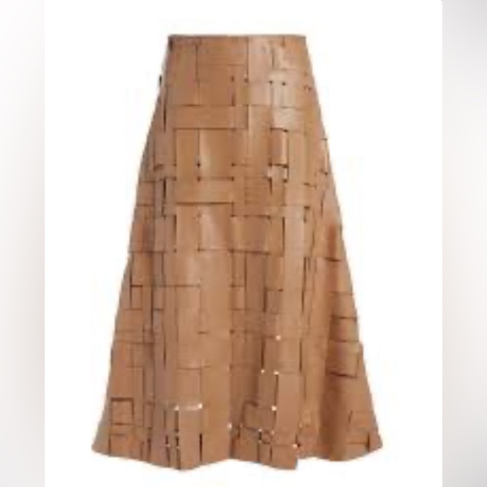 A.W.A.K.E MODE 🆕 Luxury Woven Vegan Leather Midi. Fab! MSRP:$2475 Rare, Size M 🔥